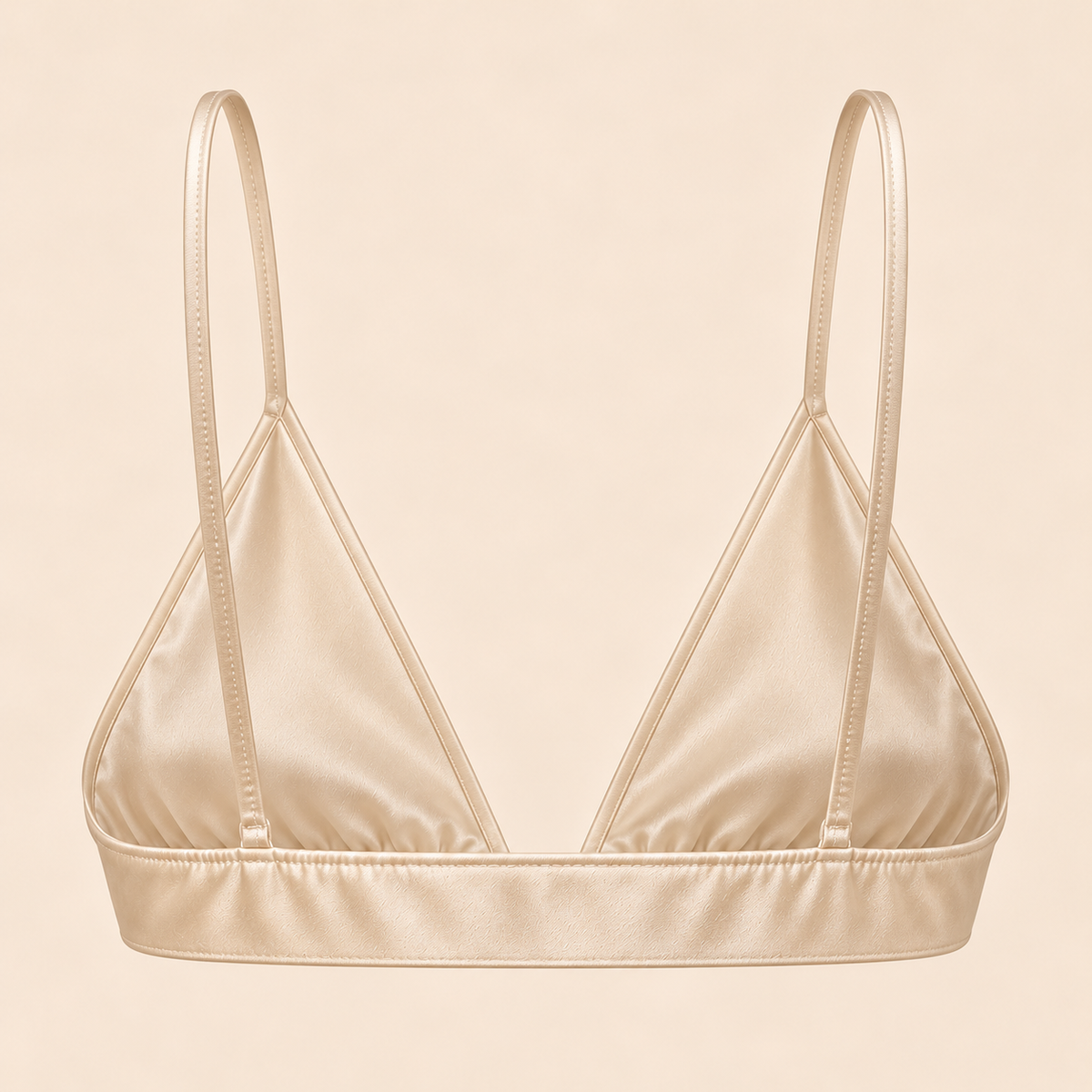 Fawn Cream Dappled Silk Bra Top