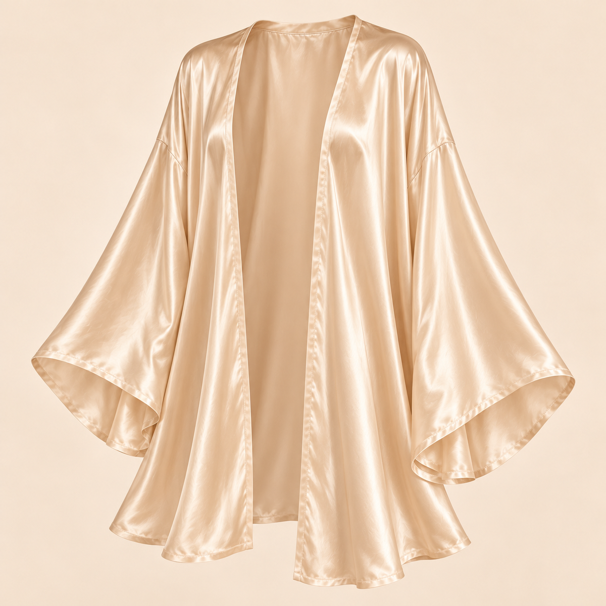 Fawn Cream Dappled Silk Robe