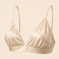Fawn Cream Dappled Silk Bra Top