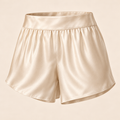 Fawn Cream Dappled Silk Shorts