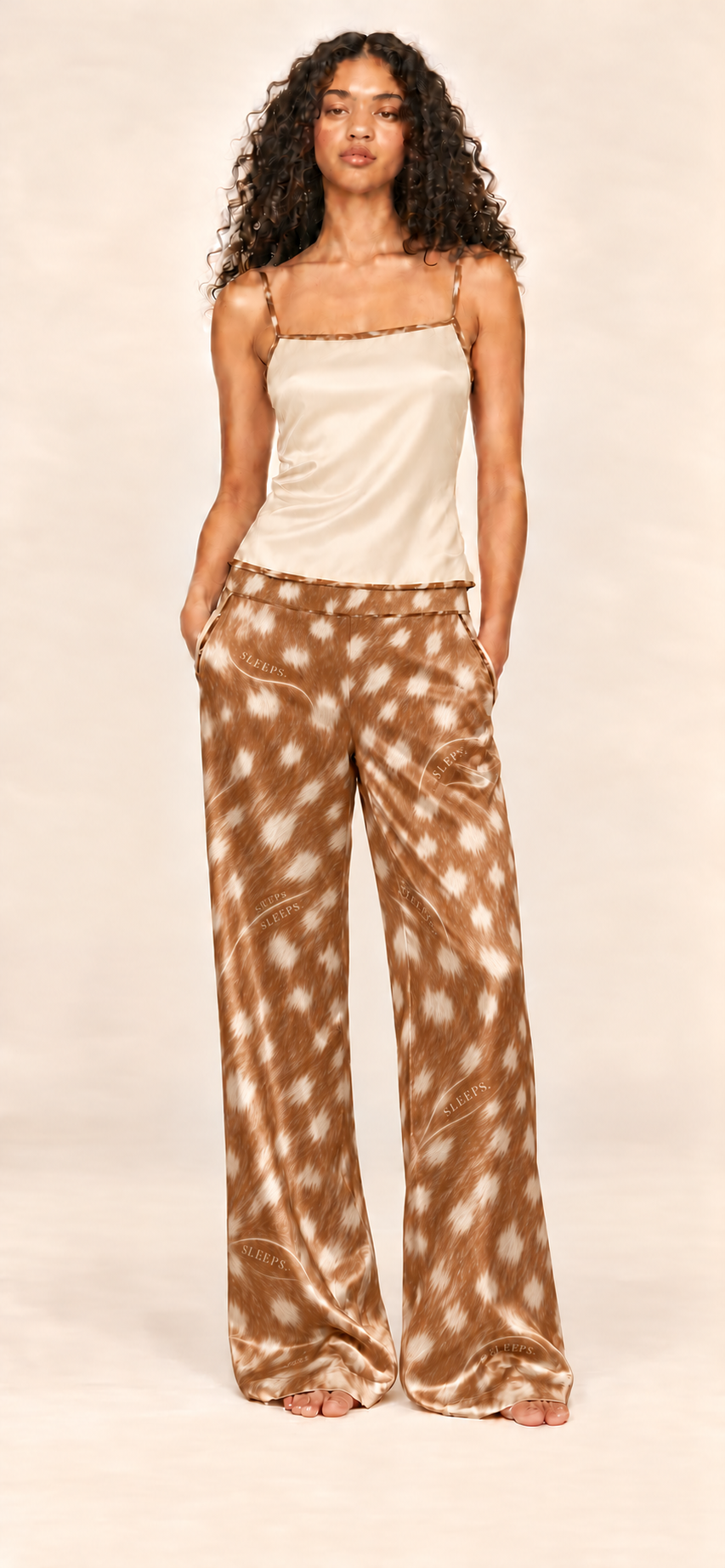 Softly Dappled Silk Trousers